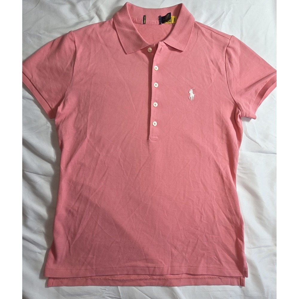 Polo Ralph Lauren Pink Polo Golf Shirt Short Sleeve Cotton Women's Size Medium
